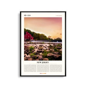 Impressão de Nova Jersey, Arte de Parede de Nova Jersey, Pôster de Garden State, Foto Costeira e Rural, Decoração de Paisagem da Costa Leste