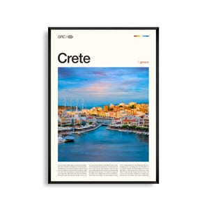 Crete Griechenland Wand Kunst, Küsten und Berglandschaft Druck, Crete Poster, Malerische Mittelmeerinsel Fotografie, Griechisches Dekor