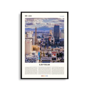Las Vegas Nevada Wandkunst, Wüste Stadtbild Druck, Las Vegas Poster, Landschaftsstreifen und Skyline Fotografie, Southwest Urban Decor