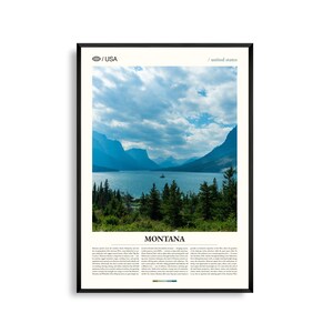 Arte mural de Montana, impresión de paisaje campestre de cielos grandes, póster de Montana, fotografía de naturaleza escénica, decoración de la naturaleza salvaje del oeste