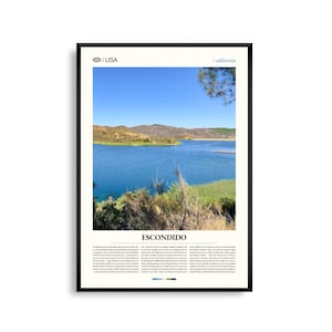 Escondido Californië kunst aan de muur, Inland Valley landschap print, Escondido poster, schilderachtige Zuid-Californië fotografie, decor van North County