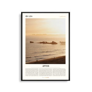 Aptos Print Kalifornien, Aptos Wandkunst, Aptos Poster, Aptos Foto, Sea Cliff State Beach, Rio Del Mar Beach, Wald von Nisene Marks, Aptos