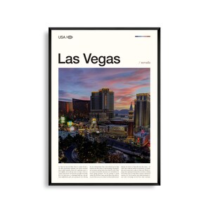 Las Vegas Nevada Wandkunst, Wüste Stadtbild Druck, Las Vegas Poster, Landschaftsstreifen und Skyline Fotografie, Southwest Urban Decor