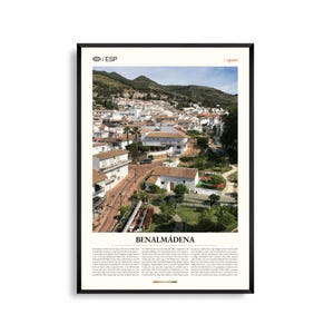 Benalmádena Spanien Wand Kunst, Küstenstadt Landschaft Druck, Benalmádena Poster, Malerische Andalusien Fotografie, Mediterrane Dekoration