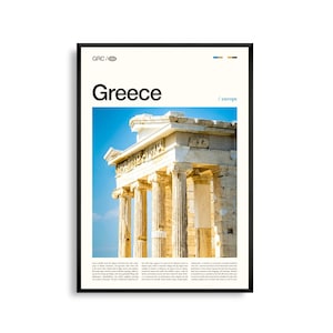 Griechenland Wandkunst, Malerische Mittelmeerlandschaft, Fotografie Druck, Griechenland Poster, Küstenreise Dekor, Historische Europäische Ansicht