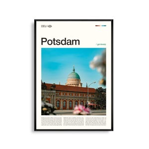 Potsdam Druck Deutschland, Potsdamer Mauer Kunst, Potsdam Poster, Potsdam Foto, Schloss Sanssouci, Historische Gärten, Stadtansicht Dekor