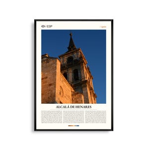 Alcalá de Henares Spain Wall Art, Historic Cityscape Print, Alcalá Poster, Scenic Madrid Region Photography, Central Spain Decor