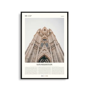 San Sebastian Spanien Wandkunst, Küstenstadt und Strand Druck, San Sebastian Poster, Landschaftsbild Baskenland Fotografie, Nordspanien Dekor
