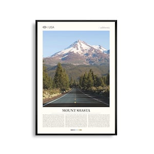 Mt. Shasta Print Kalifornien, Mt. Shasta Wandkunst, Mt. Shasta Poster, Mt. Shasta Foto, Mount Shasta, Shasta-Trinity National Forest, See