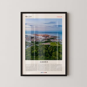 Aarhus Print Schwarzweiß Nr. 2, Aarhus, Wandkunst, Aarhus Poster, Aarhus Foto, Aarhus Wanddekor, Stadtdruck, Dänemark, Århus, Danmark