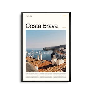 Costa Brava Spanien Wandkunst, Mittelmeerküste Fotografie, Costa Brava Poster, Katalonien Fotografie, Küstendekor
