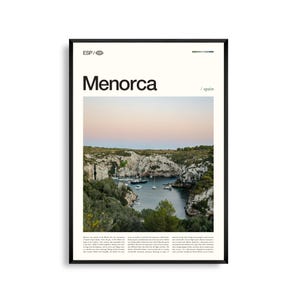 Menorca Spanien Wand Kunst, Balearen Insel Strand und Landschaft Druck, Menorca Poster, Malerische Mittelmeer Fotografie, Küsten Dekor