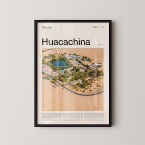 Huacachina Print, Huacachina Wall Art, Huacachina Poster, Peru Desert Photography, Oasis Landscape Decor