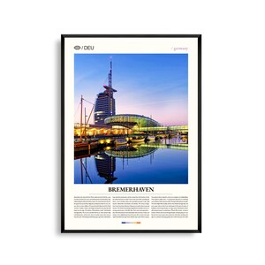 Bremerhaven Deutschland Wand Kunst, Hafen und Seestadt Stadt Druck, Bremerhaven Poster, Nordsee Fotografie, Küsten Dekor