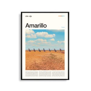 Amarillo Print Texas, Amarillo Wall Art, Amarillo Poster, Amarillo Photo, Cadillac Ranch, Palo Duro Canyon, Route 66 Decor
