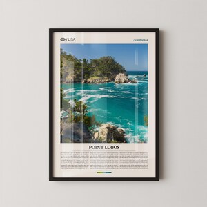 Point Lobos-afdruk Californië, Point Lobos-muurkunst, Point Lobos-poster, Point Lobos-foto, Point Lobos State Natural Reserve, China Cove