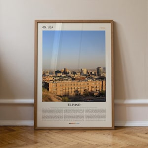 El Paso Texas Stadtbild Druck, Southwest Fotografie, Borderland Dekor