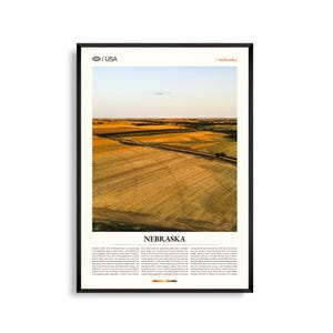 Impresión de Nebraska, arte mural de Nebraska, póster de paisaje de las Grandes Llanuras, fotografía de naturaleza de pradera, decoración de paisajes del Medio Oeste