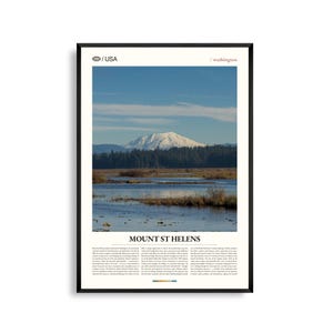 Mount St Helens Washington Wall Art, vulkanisch landschap print, Mount St Helens poster, schilderachtige Pacific Northwest fotografie, Washington