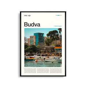 Budva Kroatien Wand Kunst, Küsten Altstadt Landschaft Druck, Budva Poster, Szenische Adria Fotografie, Mediterraner Charme Dekor