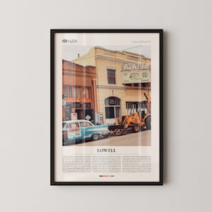 Lowell Print Massachusetts, Lowell Wall Art, Lowell Poster, Lowell Photo, Historic Mill Town Decor, Merrimack River Scene