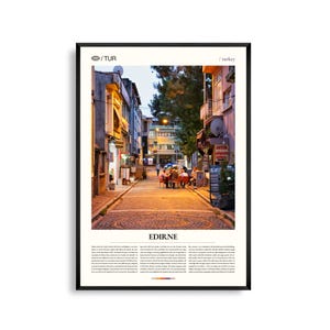 Edirne Türkei Wandkunst, Historische Moschee und Stadtansicht Druck, Edirne Poster, Malerische Thrakien Region Fotografie, Osmanische Architektur Dekoration