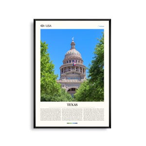 Impresión de Texas, Arte mural de Texas, Póster de Texas, Foto de paisaje del oeste, Decoración desértica, Arte natural de Hill Country, Estilo estrella solitaria