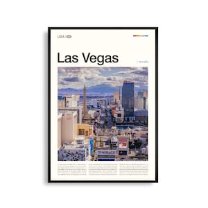 Las Vegas Nevada Wandkunst, Wüste Stadtbild Druck, Las Vegas Poster, Landschaftsstreifen und Skyline Fotografie, Southwest Urban Decor