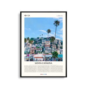 Santa Catalina Print Kalifornien, Santa Catalina Wandkunst, Santa Catalina Poster, Santa Catalina Foto, Avalon Bay, Descanso Beach, Catalina