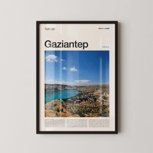 Gaziantep Turkey Wall Art, Historic City and Castle Landscape Print, Gaziantep Poster, Scenic Southeastern Turkey Photography Decor
