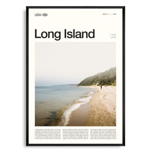 Arte mural de Long Island, Nueva York, impresión de paisaje costero, póster de Long Island, fotografía de paisajes costeros y rurales, estado de Nueva York