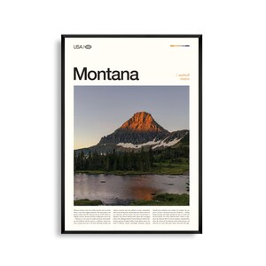 Arte mural de Montana, impresión de paisaje campestre de cielos grandes, póster de Montana, fotografía de naturaleza escénica, decoración de la naturaleza salvaje del oeste