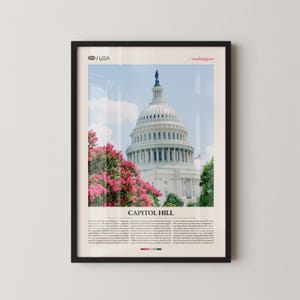 Capitol Hill Print Washington DC, Capitol Hill Wall Art, Historic Neighborhood Poster, Cityscape Photo, Urban Decor