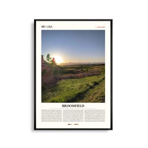 Broomfield Druck Colorado, Broomfield Wandkunst, Broomfield Poster, Frontbereich Foto, Vorstadtlandschaft, Colorado Natur Kunst