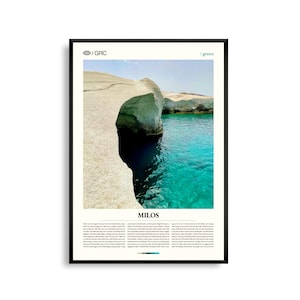 Milos Griechenland Wandkunst, Ägäische Insel Küstenlandschaft Fotografie Druck, Milos Poster, Malerisches Mittelmeer Dekor, Reise Kunstwerk