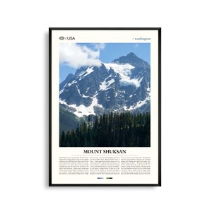 Mount Shuksan Print Washington, Mount Shuksan Wandkunst, Mount Shuksan Poster, Mount Shuksan Foto, North Cascades Decor, Alpiner Berg