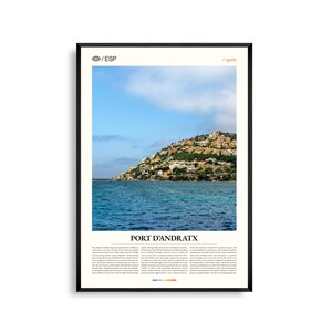 Port d'Andratx Spanien Wand Kunst, Mallorca Hafen Landschaft Druck, Port d'Andratx Poster, Malerische Balearen Insel Fotografie, Küsten Dekor