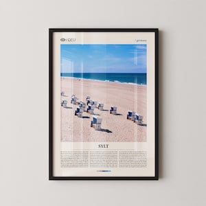 Sylt Print Germany, Sylt Wall Art, Sylt Poster, Sylt Photo, North Sea Coast, Sand Dunes, Lighthouses, Island Landscape Decor