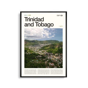 Trinidad und Tobago Wand Kunst, Tropical Island Landschaft Druck, Karibik Poster, Malerische Küste und Natur Fotografie