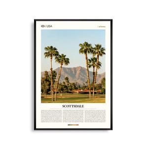 Impresión de Scottsdale, Arizona, Arte mural de Scottsdale, Póster de Scottsdale, Foto de paisaje desértico, Decoración del suroeste, Arte natural de Sonora