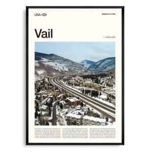Vail Druck Colorado, Vail Wandkunst, Vail Poster, Bergstadt Foto, Alpine Landschaft Dekor, Rocky Mountains Natur Kunst