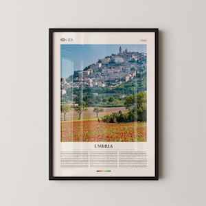 Umbria Print, Umbria Wall Art, Umbria Poster, Umbria Photography, Italian Central Region, Hill Towns & Vineyards Decor
