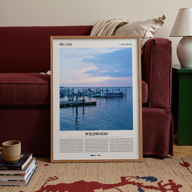 Wildwood New Jersey Photography Print, Boardwalk Beach Scene image 2