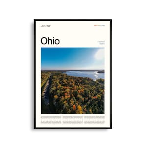 Ohio Druck, Ohio Wandkunst, Ohio Poster, Midwest Landschaftsfoto, Region der Großen Seen Dekor, rustikale Naturfotografie