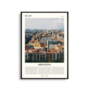 Barcelona Spanien Wandkunst, Kultige Stadtbild und Architektur Poster, Barcelona Poster, Katalonien Fotografie, Mediterranes Dekor