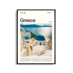 Griechenland Wandkunst, Malerische Mittelmeerlandschaft, Fotografie Druck, Griechenland Poster, Küstenreise Dekor, Historische Europäische Ansicht