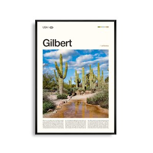 Gilbert Arizona kunst aan de muur, woestijn in de voorsteden landschap print, Gilbert poster, schilderachtige Sonora fotografie, Southeast Valley decor