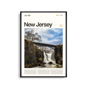 Impressão de Nova Jersey, Arte de Parede de Nova Jersey, Pôster de Garden State, Foto Costeira e Rural, Decoração de Paisagem da Costa Leste