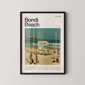 Bondi Beach Print, Bondi Beach Wall Art, Bondi Beach Poster, Bondi Beach Photography, Australian Surf Beach, Coastal Decor