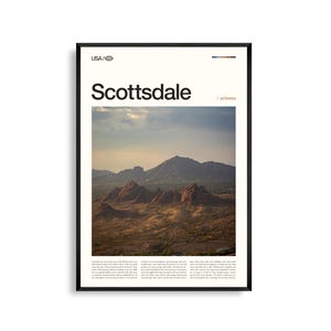 Impresión de Scottsdale, Arizona, Arte mural de Scottsdale, Póster de Scottsdale, Foto de paisaje desértico, Decoración del suroeste, Arte natural de Sonora